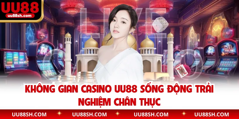 Không gian casino UU88 sống động trải nghiệm chân thực